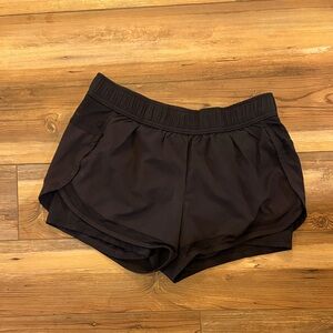 Black Athletic Shorts with Built-In Spandex - Women’s M